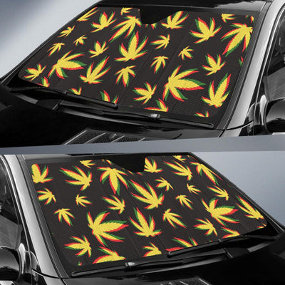 Pot Leaf Pattern Print Design A02 Car Sun Shades-JORJUNE.COM