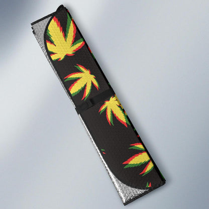 Pot Leaf Pattern Print Design A02 Car Sun Shades-JORJUNE.COM