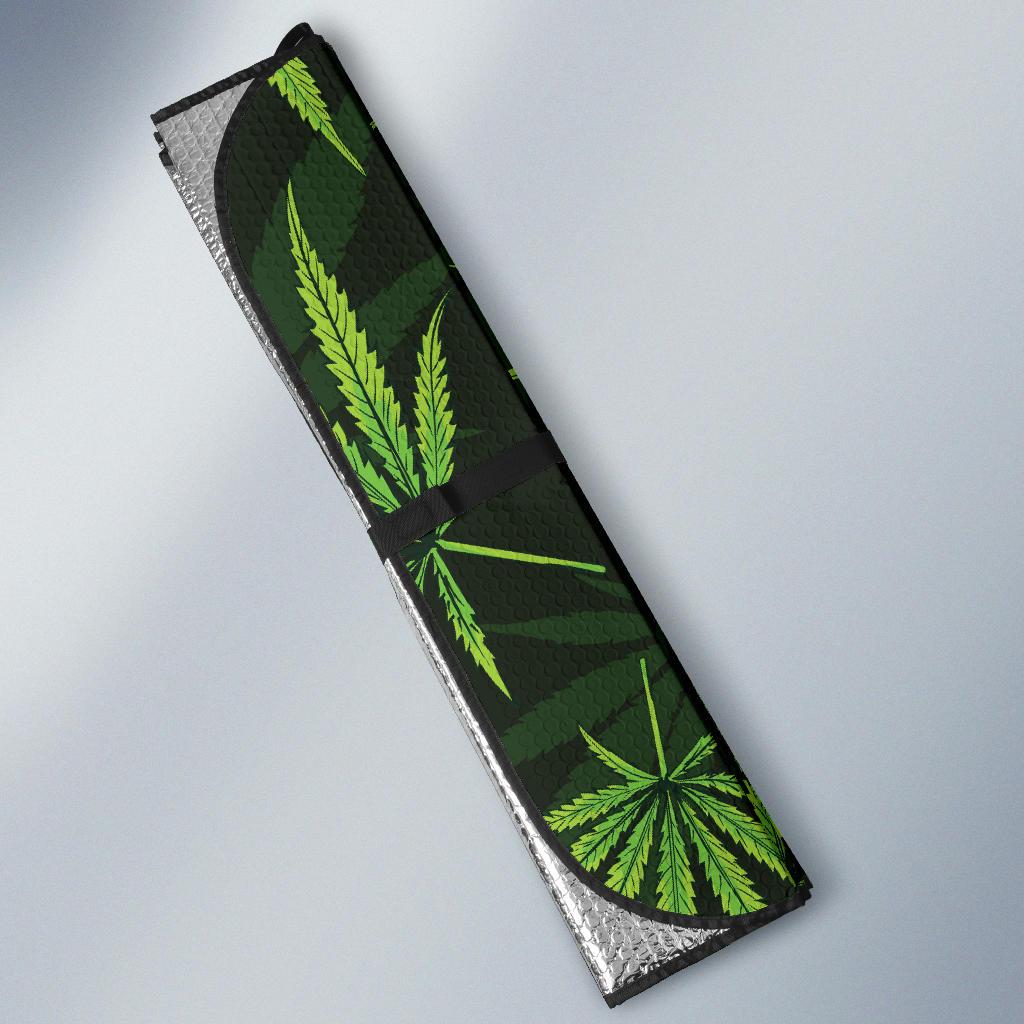 Pot Leaf Pattern Print Design A03 Car Sun Shades-JORJUNE.COM