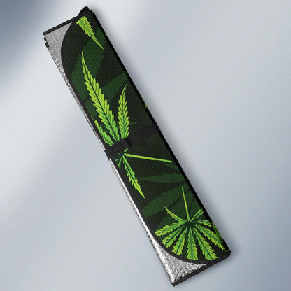 Pot Leaf Pattern Print Design A03 Car Sun Shades-JORJUNE.COM