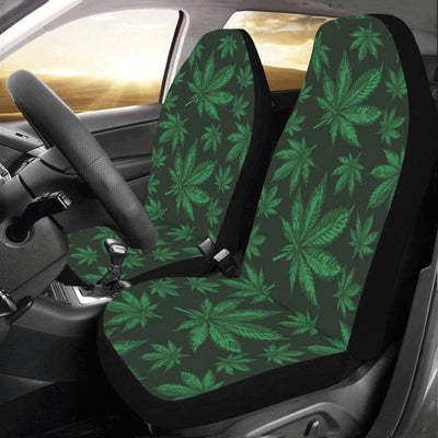 Pot Leaf Pattern Print Design A04 Car Seat Covers (Set of 2)-JORJUNE.COM