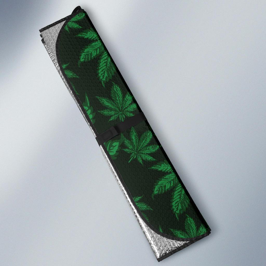Pot Leaf Pattern Print Design A04 Car Sun Shades-JORJUNE.COM