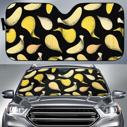 Potato Pattern Print Design A02 Car Sun Shades-JORJUNE.COM