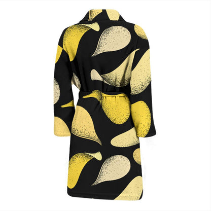 Potato Pattern Print Design A02 Men Bathrobe-JORJUNE.COM