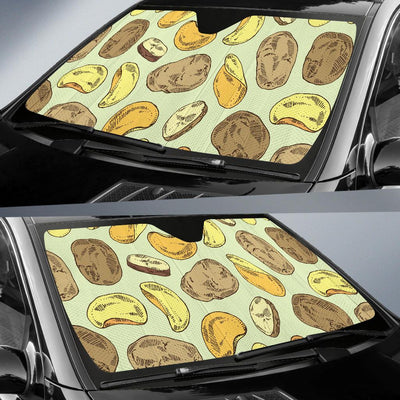 Potato Pattern Print Design A03 Car Sun Shades-JORJUNE.COM