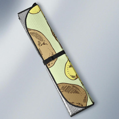 Potato Pattern Print Design A03 Car Sun Shades-JORJUNE.COM