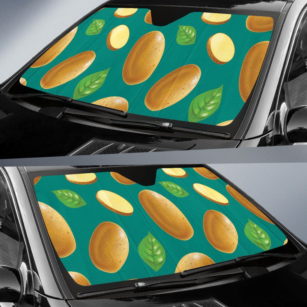 Potato Pattern Print Design A04 Car Sun Shades-JORJUNE.COM