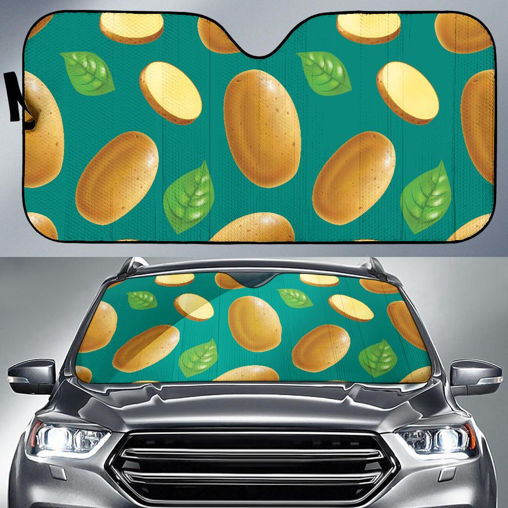 Potato Pattern Print Design A04 Car Sun Shades-JORJUNE.COM