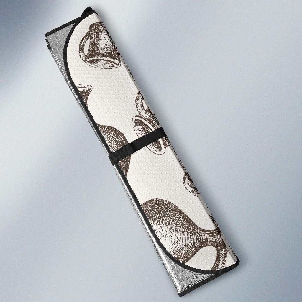 Pottery Pattern Print Design A01 Car Sun Shades-JORJUNE.COM