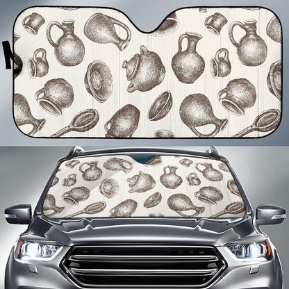 Pottery Pattern Print Design A01 Car Sun Shades-JORJUNE.COM