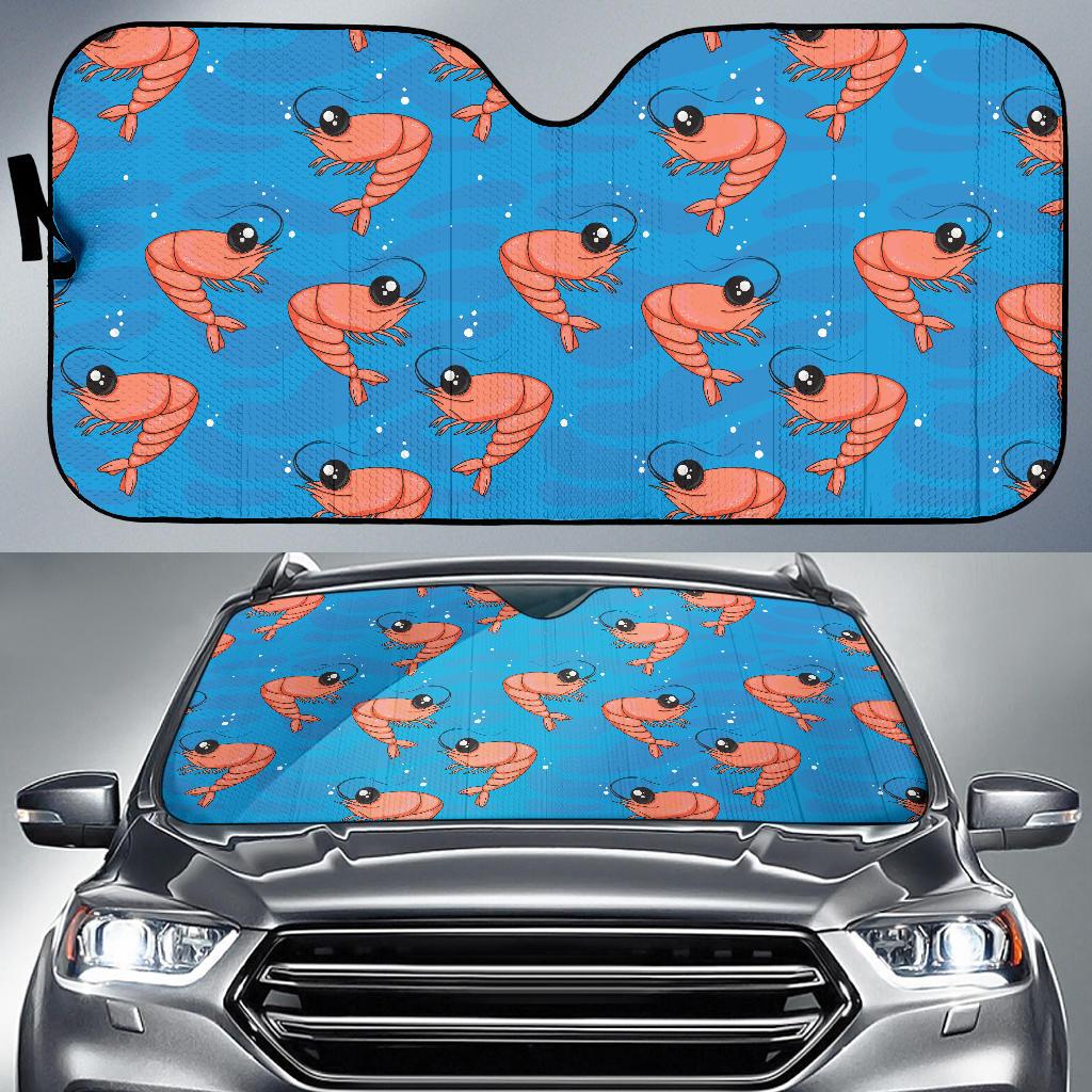 Prawn Cute Pattern Print Design 03 Car Sun Shades-JORJUNE.COM