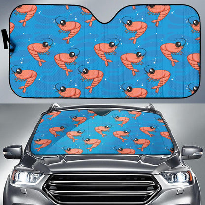 Prawn Cute Pattern Print Design 03 Car Sun Shades-JORJUNE.COM
