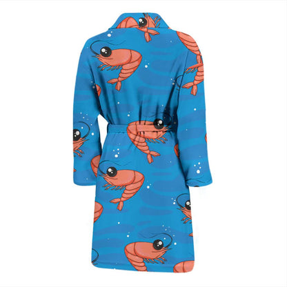 Prawn Cute Pattern Print Design 03 Men Bathrobe-JORJUNE.COM