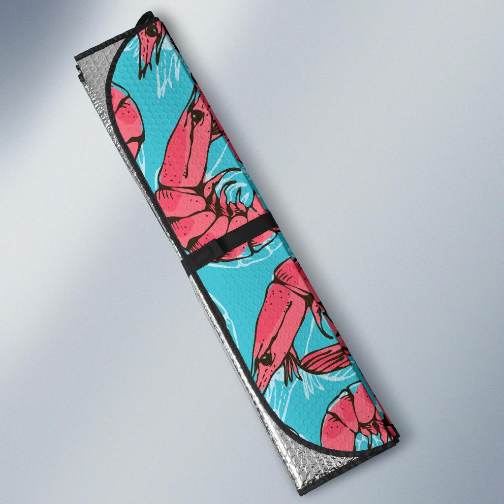 Prawn Pattern Print Design 01 Car Sun Shades-JORJUNE.COM