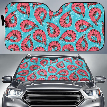 Prawn Pattern Print Design 01 Car Sun Shades-JORJUNE.COM