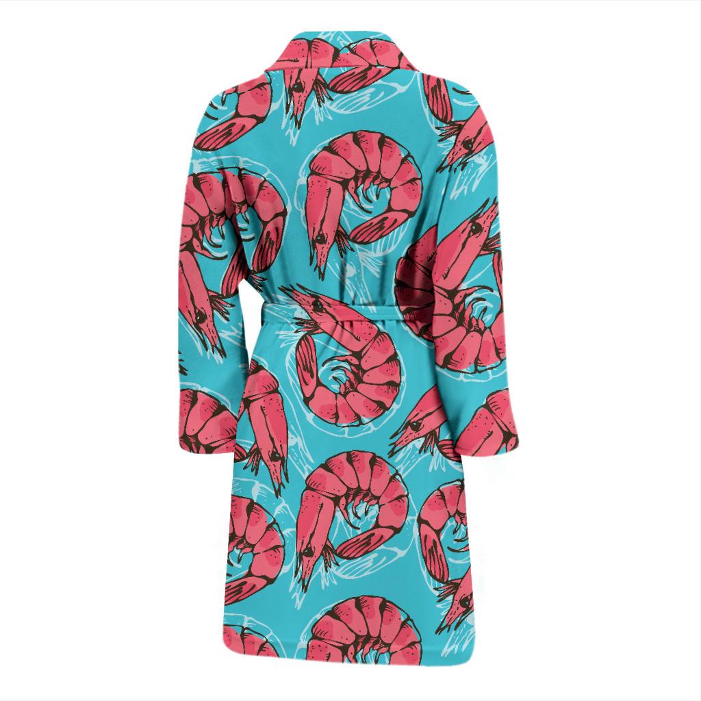 Prawn Pattern Print Design 01 Men Bathrobe-JORJUNE.COM