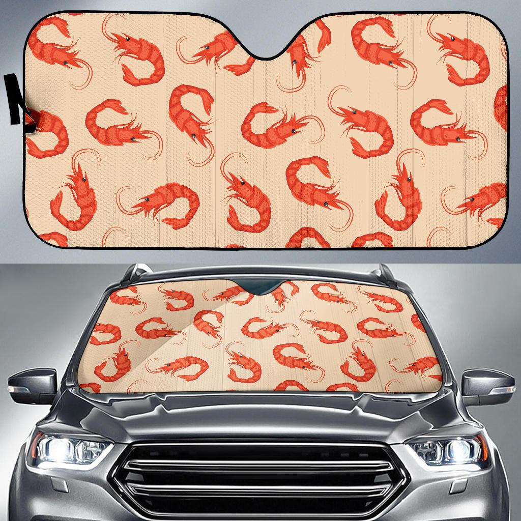 Prawn Pattern Print Design 02 Car Sun Shades-JORJUNE.COM