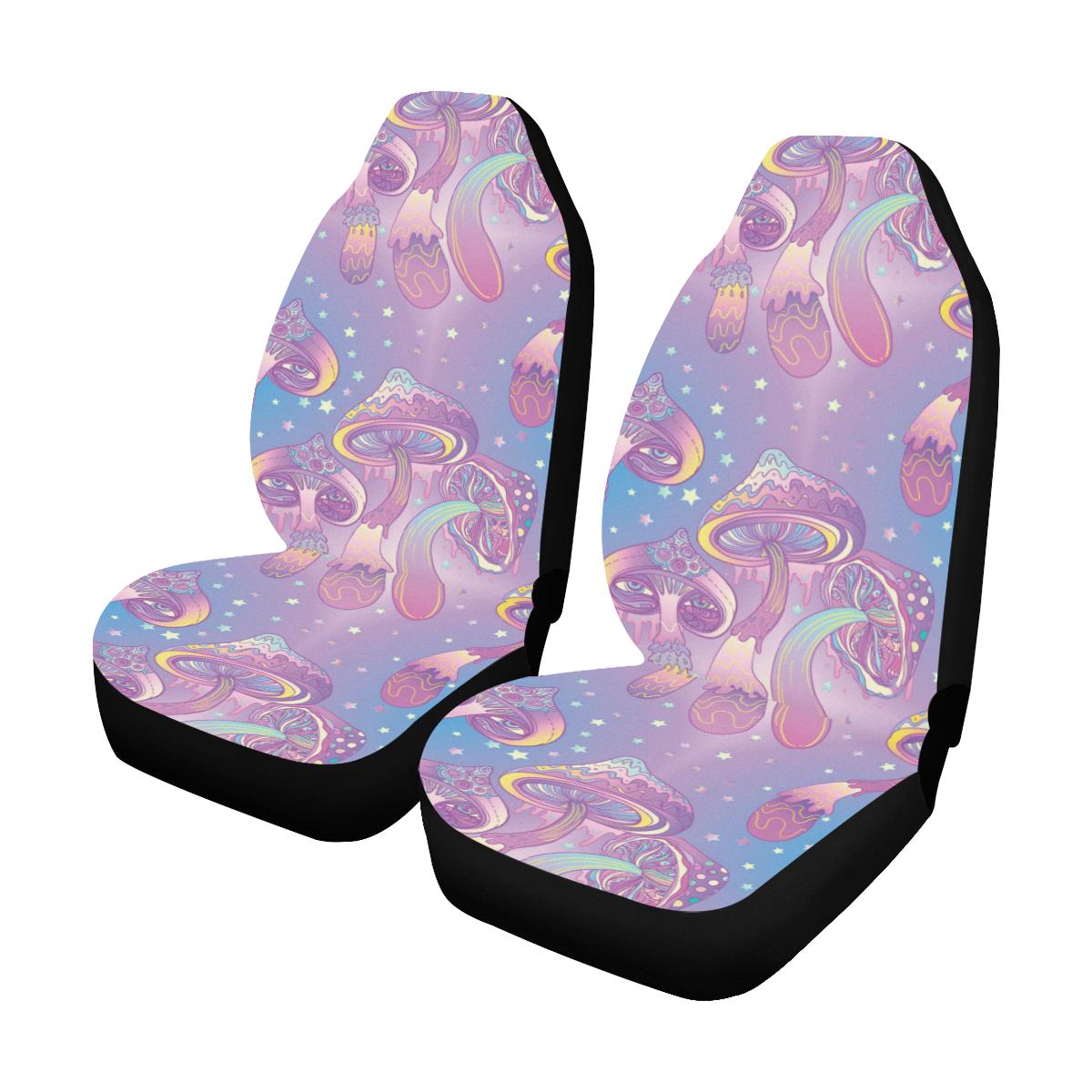 Psychedelic Mushroom Pattern Print Design A01 Car Seat Covers (Set of 2)-JORJUNE.COM