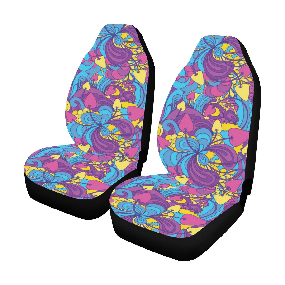 Psychedelic Mushroom Pattern Print Design A03 Car Seat Covers (Set of 2)-JORJUNE.COM