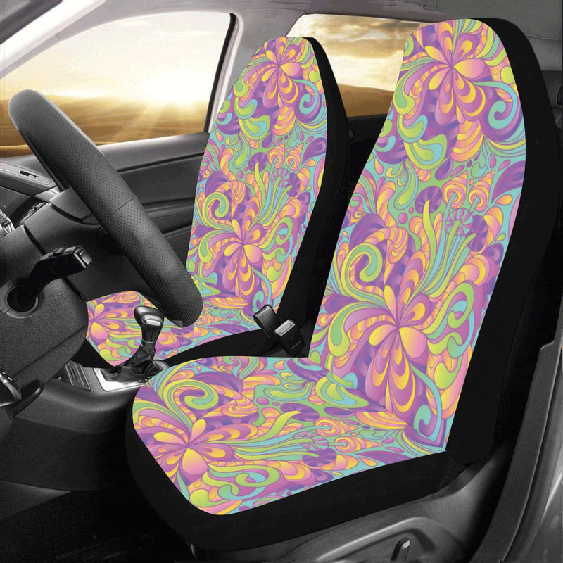 Psychedelic Mushroom Pattern Print Design A05 Car Seat Covers (Set of 2)-JORJUNE.COM