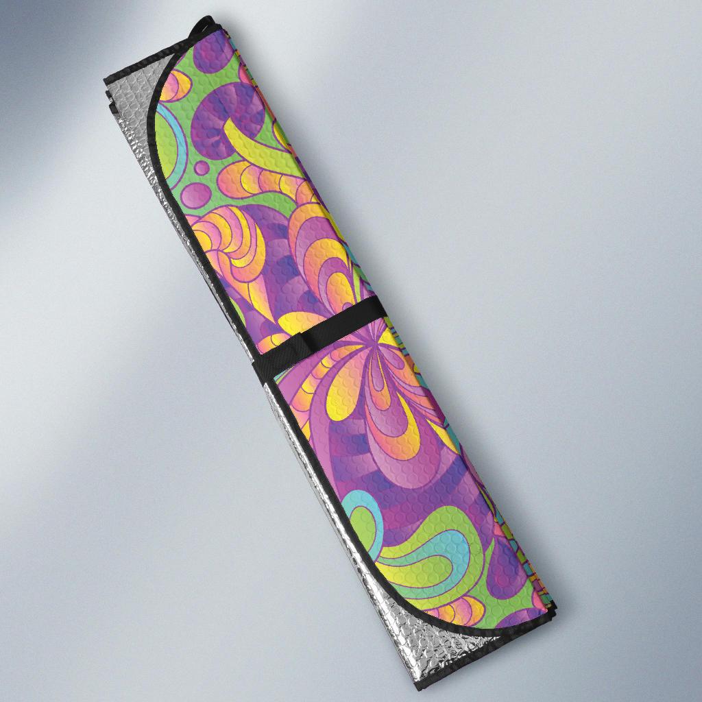 Psychedelic Mushroom Pattern Print Design A05 Car Sun Shades-JORJUNE.COM
