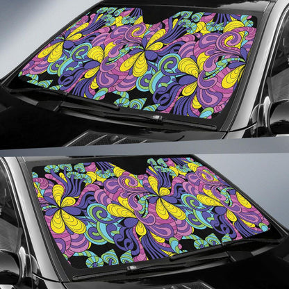 Psychedelic Pattern Print Design A04 Car Sun Shades-JORJUNE.COM