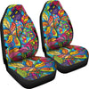 Psychedelic Trippy Flower Print Universal Fit Car Seat Covers