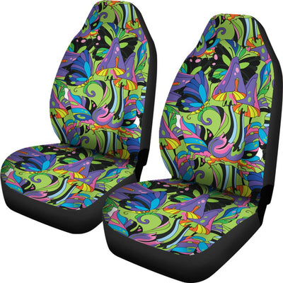 Psychedelic Trippy Mushroom Themed Universal Fit Car Seat Covers