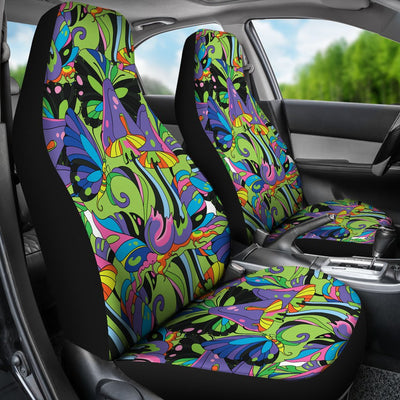 Psychedelic Trippy Mushroom Themed Universal Fit Car Seat Covers