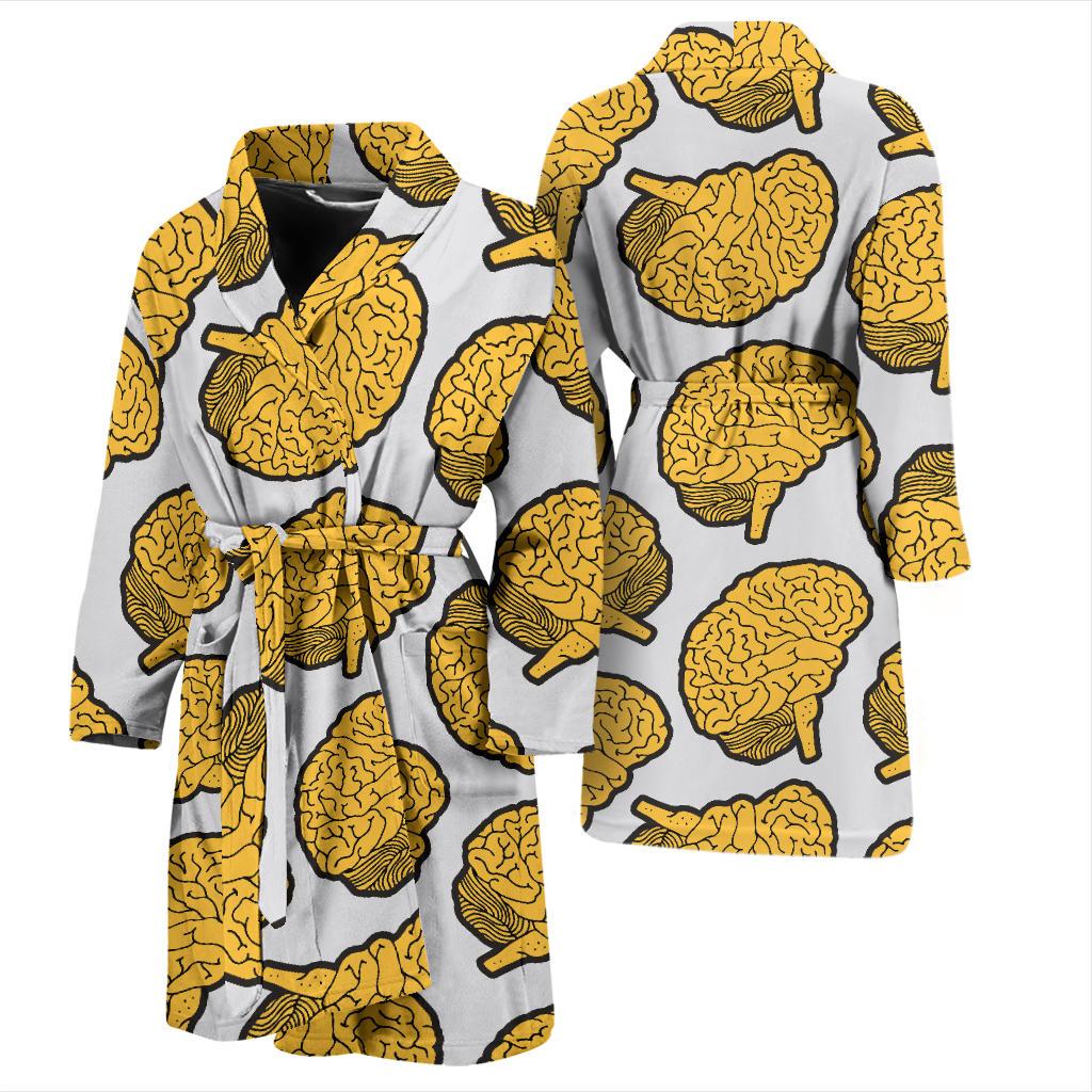 Psychology Pattern Print Design A01 Men Bathrobe-JORJUNE.COM