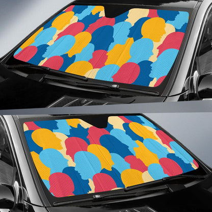 Psychology Pattern Print Design A02 Car Sun Shades-JORJUNE.COM