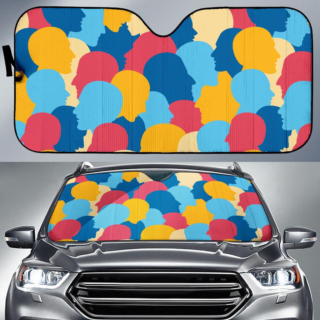 Psychology Pattern Print Design A02 Car Sun Shades-JORJUNE.COM
