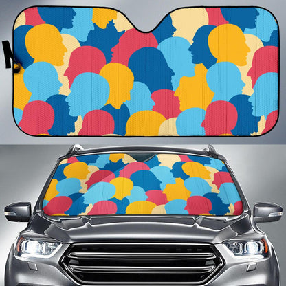 Psychology Pattern Print Design A02 Car Sun Shades-JORJUNE.COM
