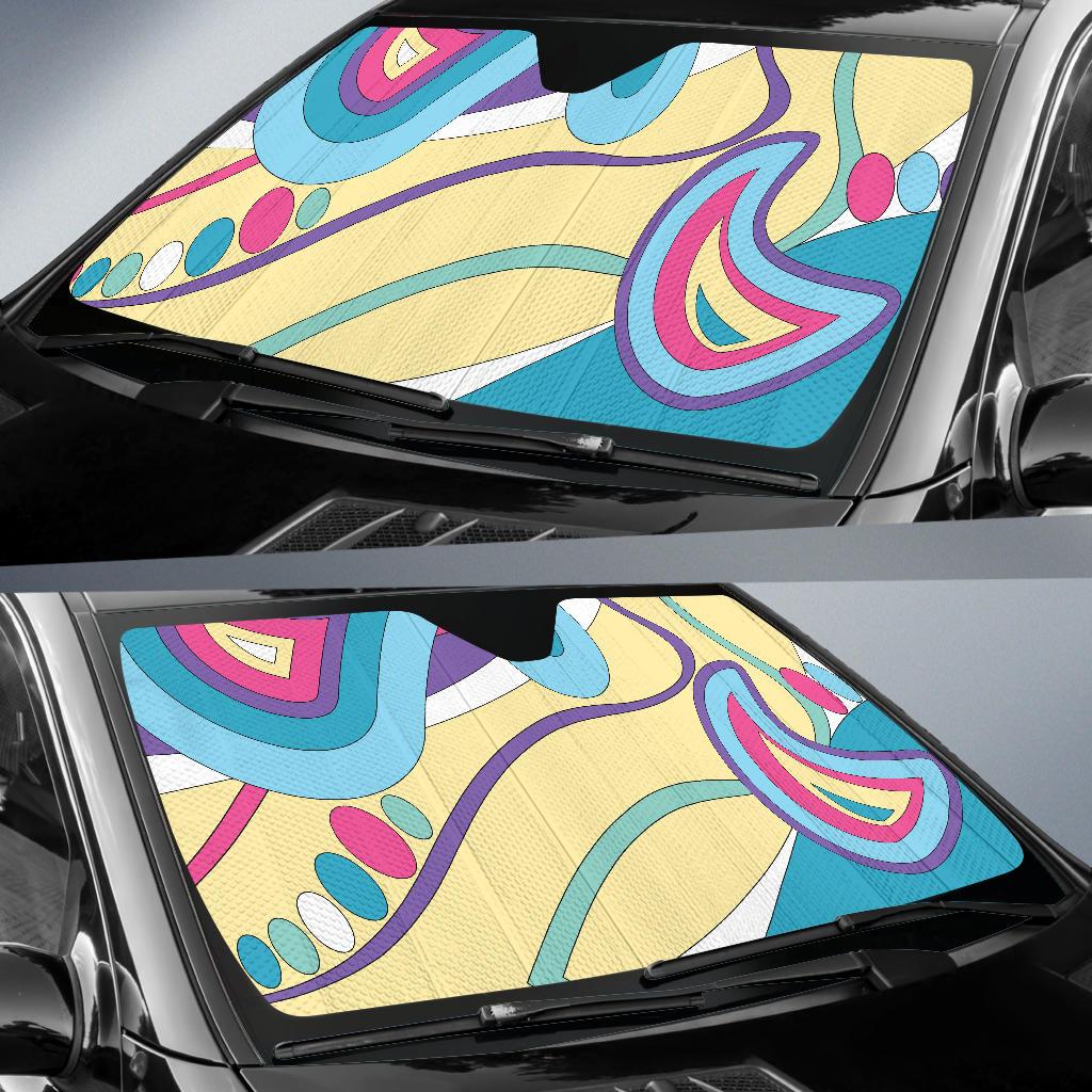 Pucci Pattern Print Design A01 Car Sun Shades-JORJUNE.COM