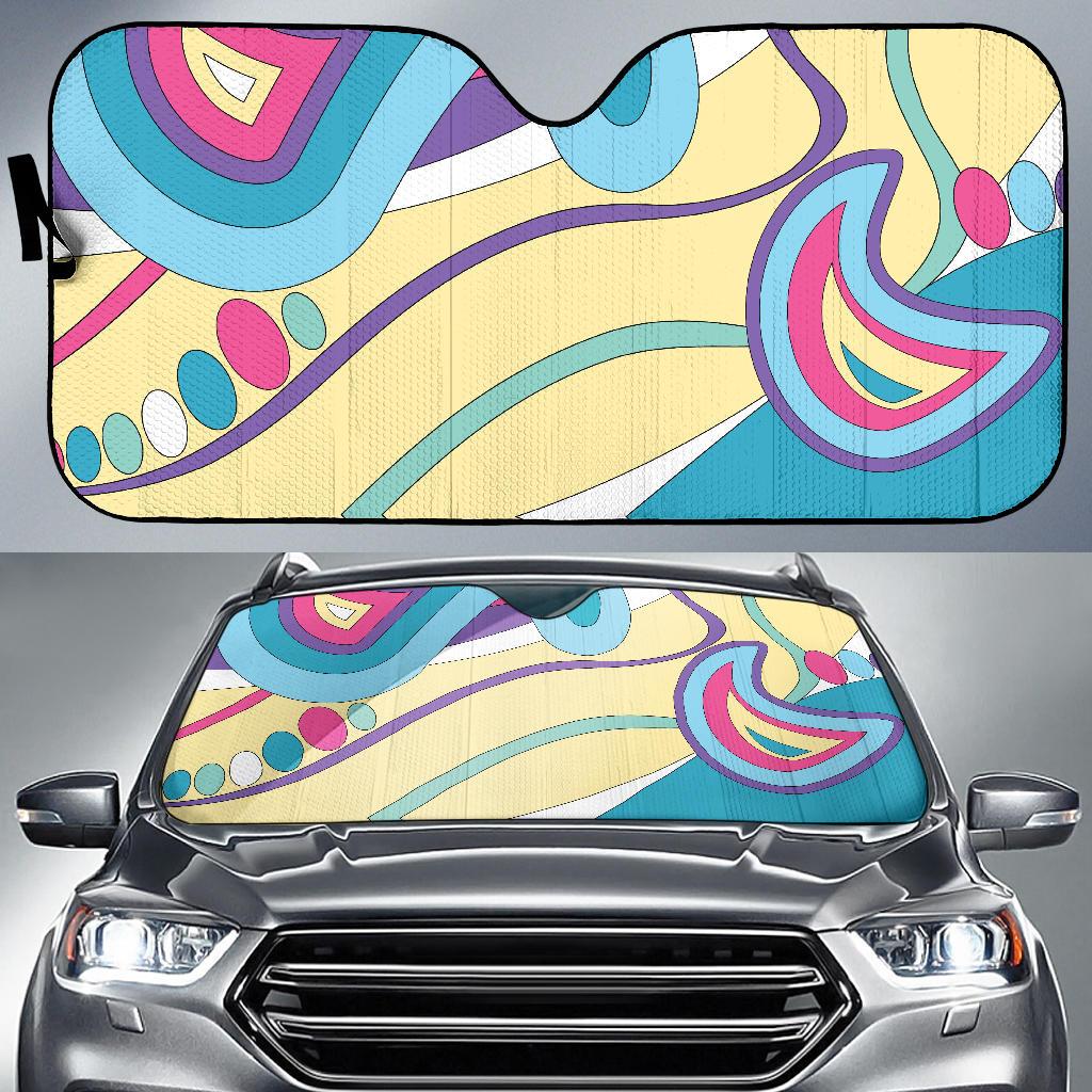 Pucci Pattern Print Design A01 Car Sun Shades-JORJUNE.COM