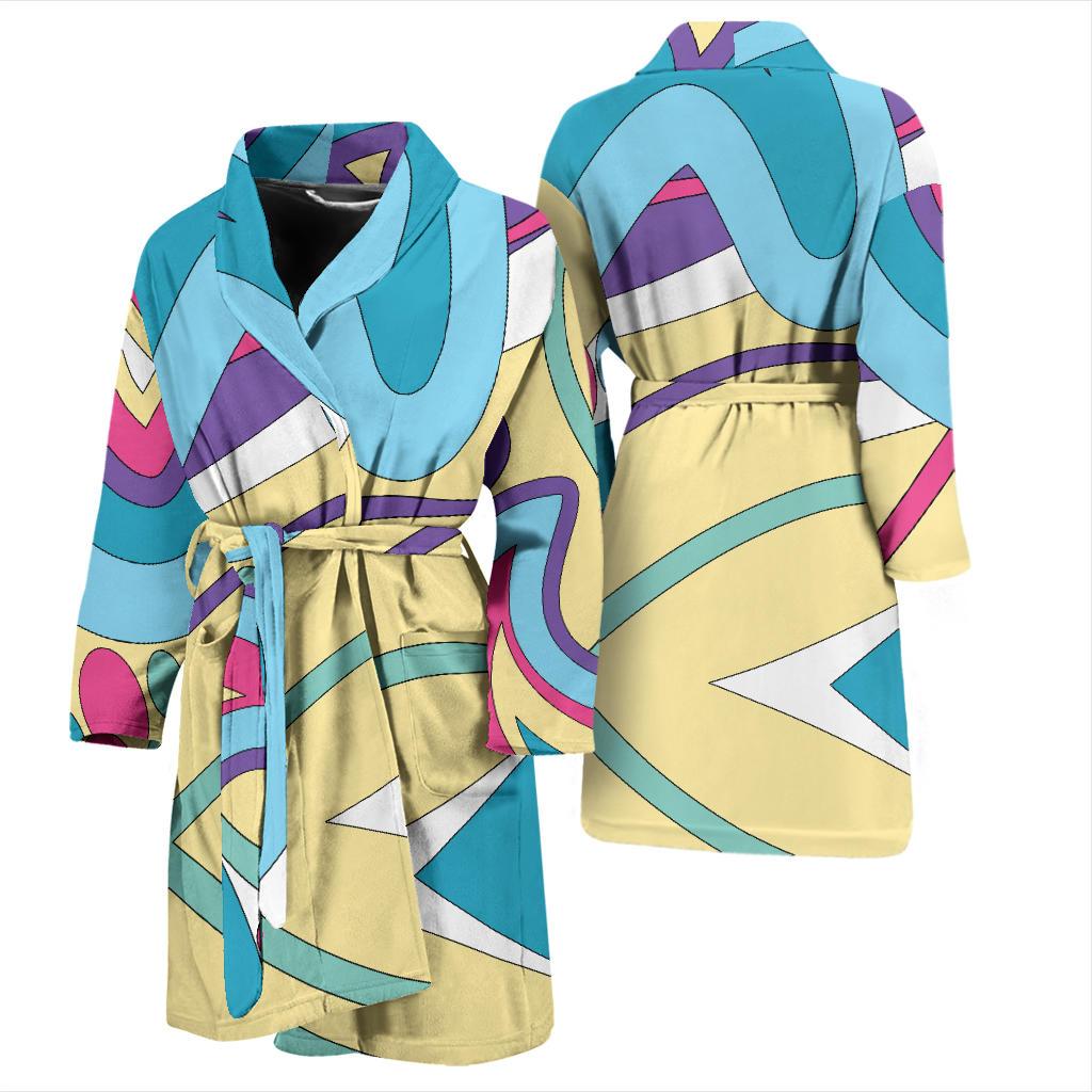 Pucci Pattern Print Design A01 Men Bathrobe-JORJUNE.COM