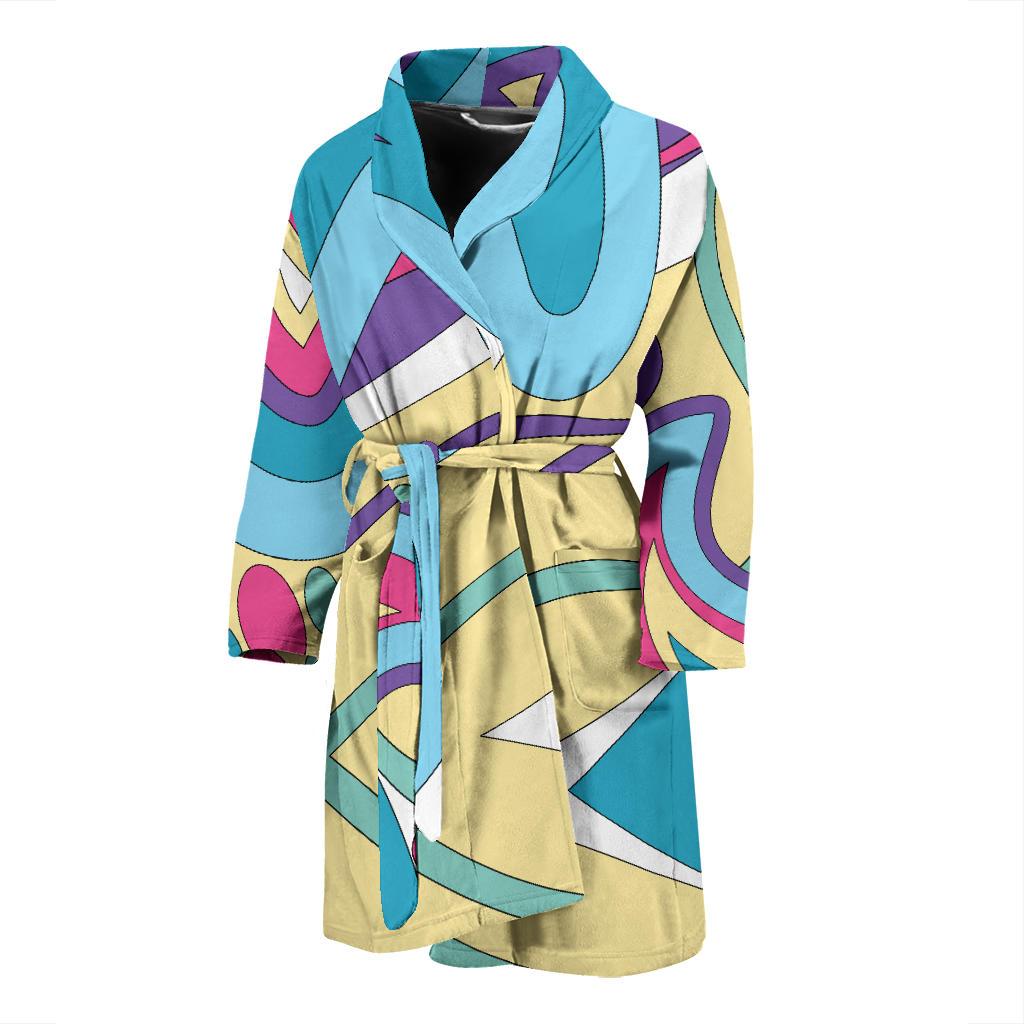 Pucci Pattern Print Design A01 Men Bathrobe-JORJUNE.COM