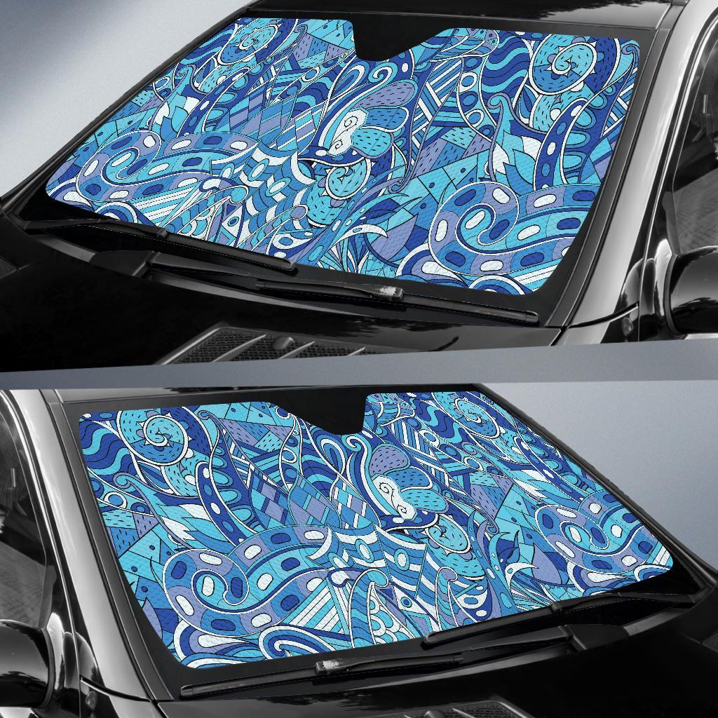 Pucci Pattern Print Design A02 Car Sun Shades-JORJUNE.COM