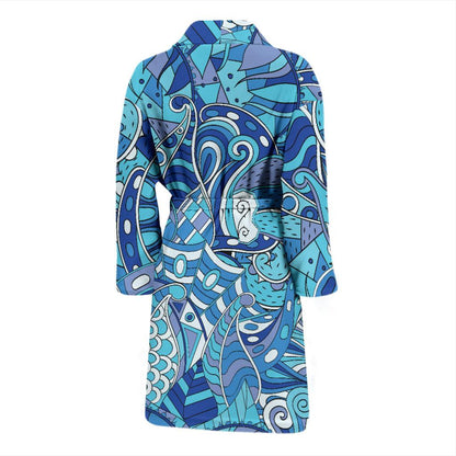 Pucci Pattern Print Design A02 Men Bathrobe-JORJUNE.COM