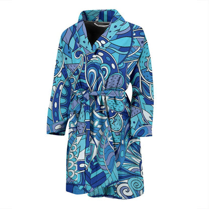 Pucci Pattern Print Design A02 Men Bathrobe-JORJUNE.COM