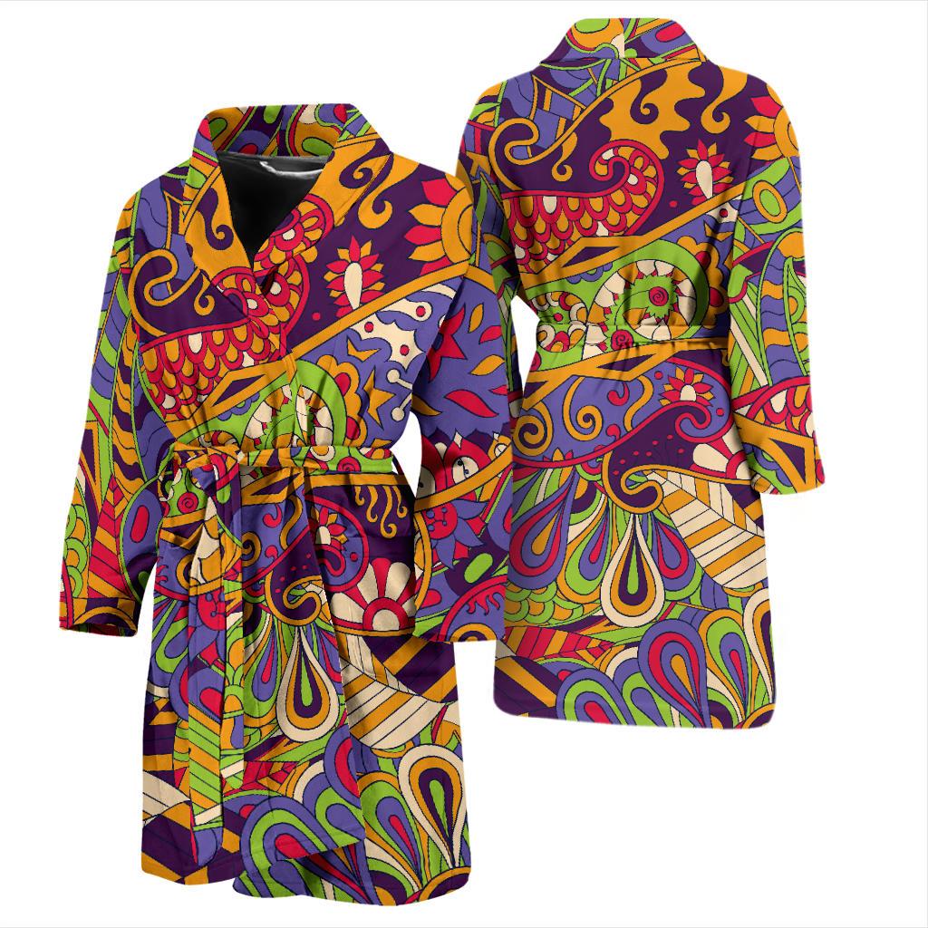 Pucci Pattern Print Design A04 Men Bathrobe-JORJUNE.COM