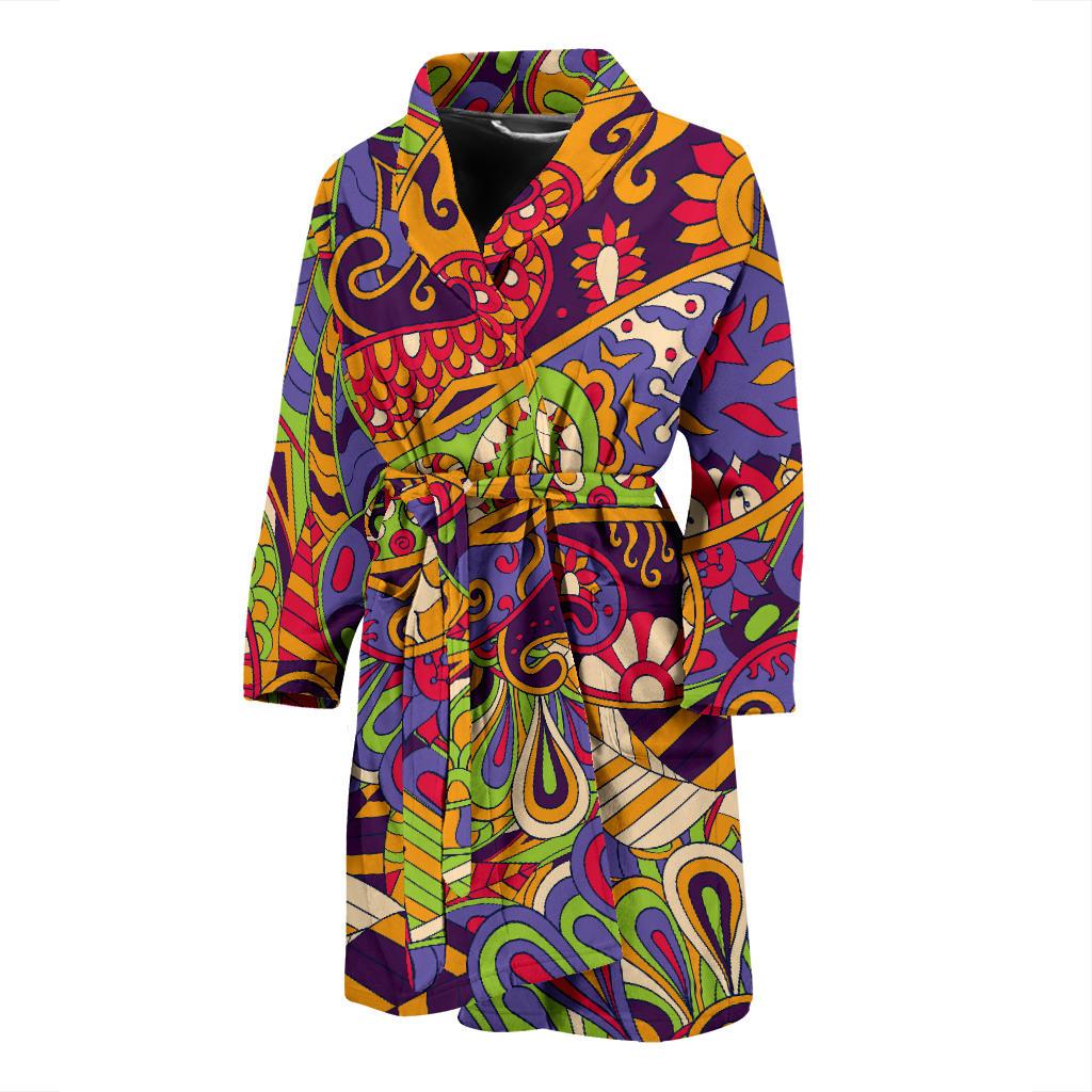 Pucci Pattern Print Design A04 Men Bathrobe-JORJUNE.COM