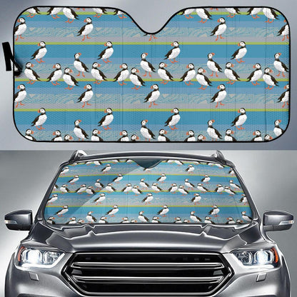 Puffin Pattern Print Design A01 Car Sun Shades-JORJUNE.COM