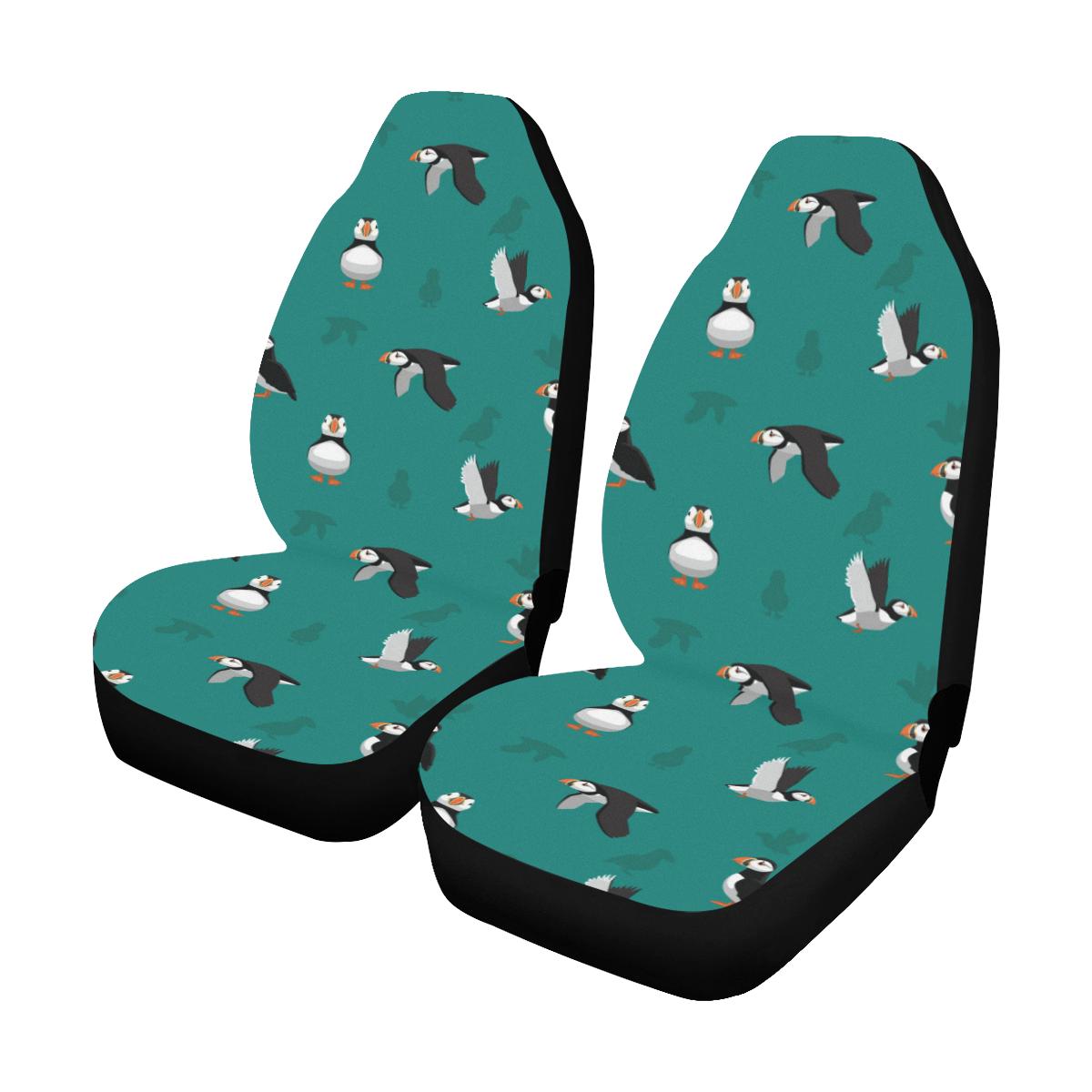 Puffin Pattern Print Design A02 Car Seat Covers (Set of 2)-JORJUNE.COM