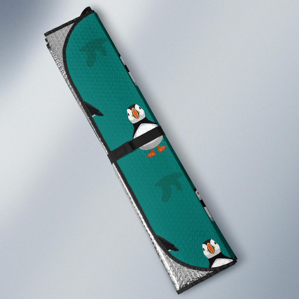 Puffin Pattern Print Design A02 Car Sun Shades-JORJUNE.COM