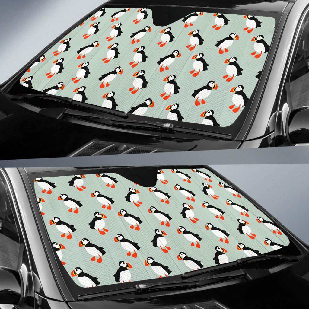 Puffin Pattern Print Design A03 Car Sun Shades-JORJUNE.COM