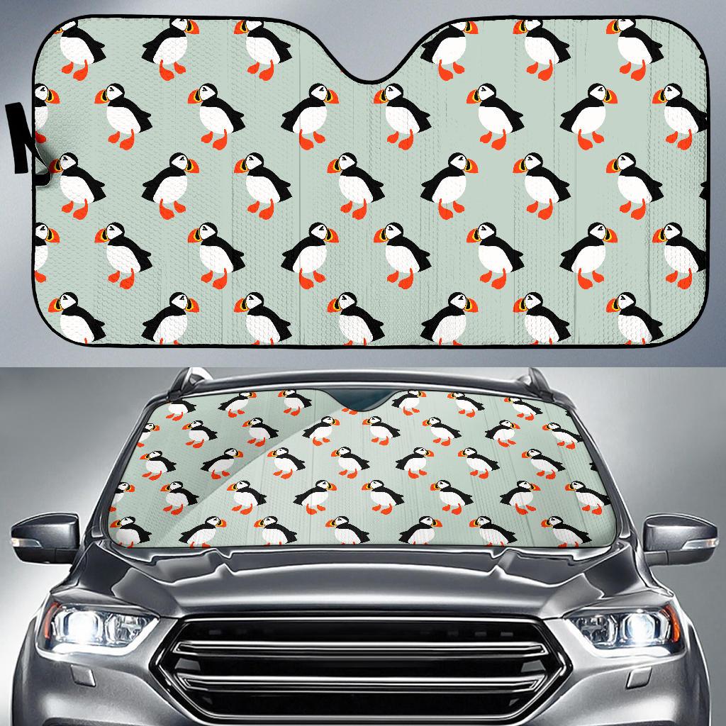 Puffin Pattern Print Design A03 Car Sun Shades-JORJUNE.COM