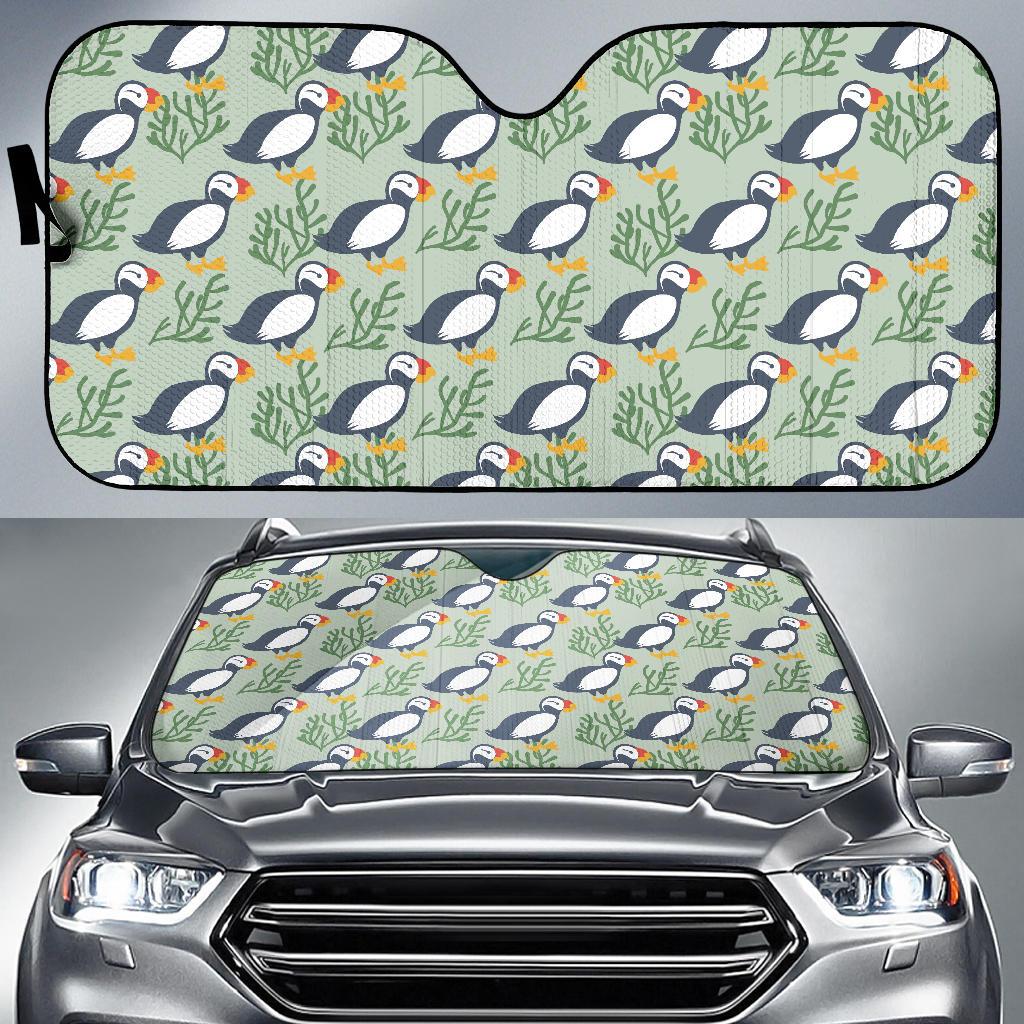 Puffin Pattern Print Design A04 Car Sun Shades-JORJUNE.COM