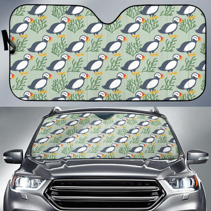 Puffin Pattern Print Design A04 Car Sun Shades-JORJUNE.COM