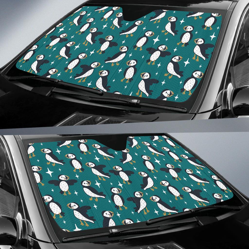 Puffin Pattern Print Design A05 Car Sun Shades-JORJUNE.COM